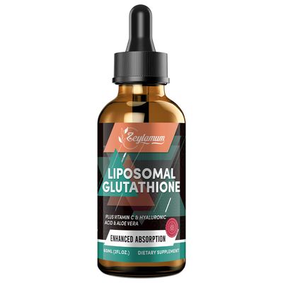 2000MG Liposomal Glutathione Liquid Drops, Enhanced Absorption, Glutathione Supplement, with Vitamin C, Hyaluronic Acid &amp; L-Glutathione, Antioxidant Supplement - Liver Detox, Radiant Skin, 2.02 OZ