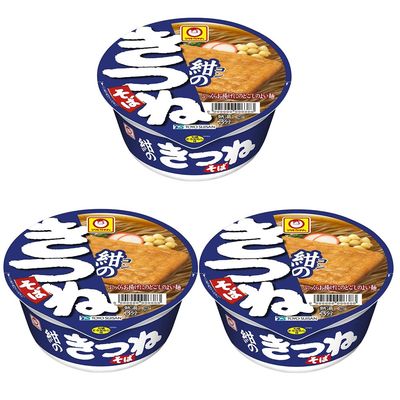 Navy Blue Kitsune Soba 3pcs Japanese Instant Noodle Toyosuisan Ninjapo