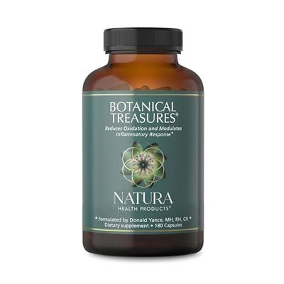 Natura Health Products Botanical Treasures Supplement - Supports Broad-Spectrum Antioxidant Activity- Featuring Turmeric, Ginger, Green Tea, Black Pepper, Trans-Resveratrol, Black Cumin (180 Capsules)