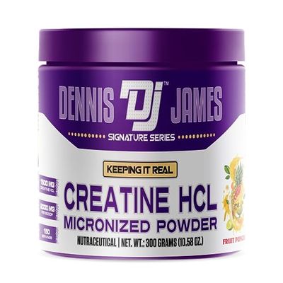 DENNIS JAMES Signature Series Creatine Hcl | Micronized Powder | 150 Serving, 300g | Fruit Punch
