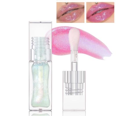 Magic Color Changing Moisturizing Lip Glow Oil, 2024 New Glitter Color Changing Lip Oil, Warm Change Moisturizing Lip Gloss, Non-sticky Long Lasting Nourishing Transparent Lip Care