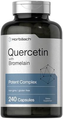Horbach Quercetin with Bromelain Supplement | 240 Capsules | Non-GMO and Gluten Free