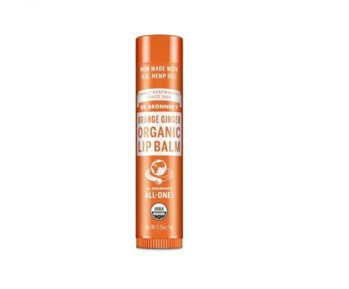 Dr. Bronners Organic Orange Ginger Lip Balm, 0.15 OZ