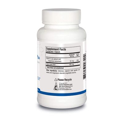 Biotics Research Lipoic Acid Plus- Alpha-Lipoic Acid, Vitamin C, Powerful Antioxidant, Promotes Eye Health, 90 Capsules