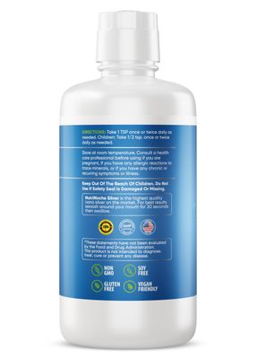 NutriNoche Colloidal Silver Mineral Liquid Supplement - 30 ppm - 32 Ounces - Colloidal Minerals