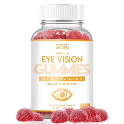 Generic Cyrixs Health Eye Vision Gummies - Lutein &amp; Zeaxanthin Eye Health Supplement for Adults - Delicious Mango Flavored Eye Vitamins - Eye Comfort and Blue Light Defense for Crystal-Clear Vision