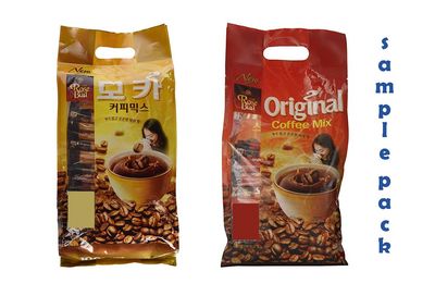 Korean Rosebud Original / Mocha Instant Coffee Mix Sample pack (20 Sticks)
