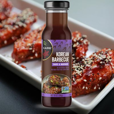 Ka Me Korean BBQ Sauce &amp; Marinade, No High Fructose Corn Syrup, No Artificial Colors, Non-GMO, 10 Fluid Ounce (Pack of 6)