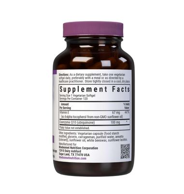 BlueBonnet Nutrition CoQ10 100 mg, Energy Production, Heart Health, Non-GMO, Gluten-Free, Soy-Free, Vegetarian Friendly, 120 Vegetarian Softgels, 120 Servings