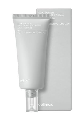 celimax Dual Barrier Skin Wearable Cream | Long Lasting Cream Face Moisturizer with Ceramides, Hyaluronic Acid, Moisturizing, Hydrating, Soothing, Repairing, Day &amp; Night Cream, 50ml