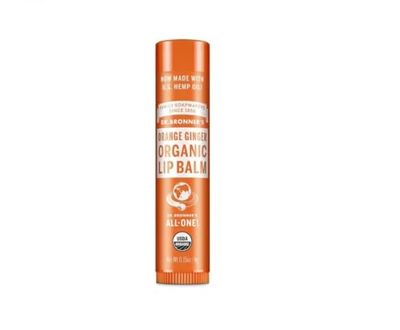 Dr. Bronners Organic Orange Ginger Lip Balm, 0.15 OZ