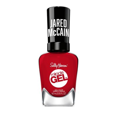 Sally Hansen Miracle Gel x Jared McCain, Rookie Red, Long Lasting, Gel-Like Formula, No UV Lamp Needed, Red Nail Polish