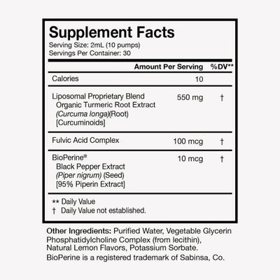Terra Health Essentials Liposomal Curcumin Drops - Joint Support Supplement with Turmeric and Black Pepper - 5X Higher Absorption and Great Tasting - 30 Servings - Vegan and All Natural