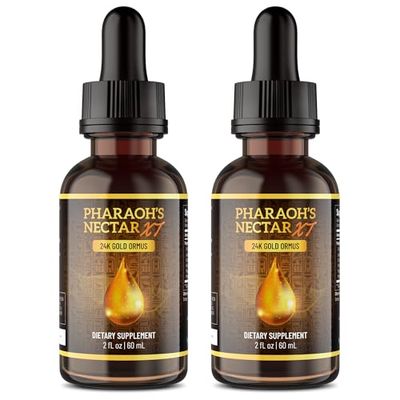 Nutraville Ultra-Pure, 99.9 Liquid Gold - 24K Monoatomic Gold Ormus - Third Eye Awakening, Pineal Gland Decalcification, Awaken DNA, Unlock Light Speed Manifestation - Pharaoh&#39;s Nectar XT, 2 Pack