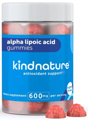 Kind Nature Alpha Lipoic Acid Gummies - Vegan, Sugar-Free, Low Calorie 600 mg ALA Supplement - Pure ALA Alpha Lipoic Acid 600mg for Antioxidant Support