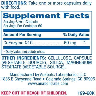 High Absorption CoQ10 Supplement - Clinical Formula Coenzyme Q10 60mg for Skin Heart Energy Antioxidant and Brain Support - Easy to Swallow - Made in The USA in cGMP Facilities - 60 Servings
