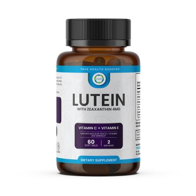 TRUEMED Lutein Vitamin C Vitamin E - 20mg Lutein with 4mg Zeaxanthin - Eye Health Support - Blue Light &amp; UV Protection - Supports Macular &amp; Retinal Function - 60 Softgels - USA Made - GMP Certified