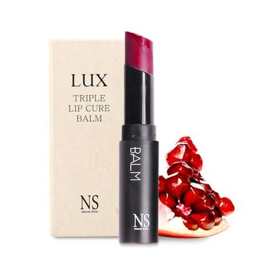 Lux Triple Lip Cure Balm (0.17 oz) (AURA (Deep Magenta Pink)) 4 million units sold in Korea, Natural Tinted Korean Lip Balm, Petroleum/Paraben Free, Lip Butter,lip balm hydrating,tinted moisturizer