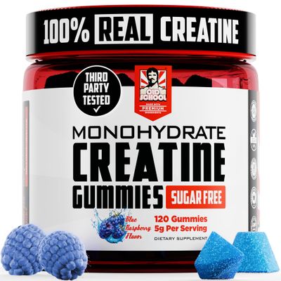 Old School Labs 5000mg Creatine Monohydrate Gummies, Optimized for Men and Women, Supports Lean Muscles &amp; Recovery, Energy &amp; Stamina - 120 Vegan Gummies with Real Creatine, 30 Servings