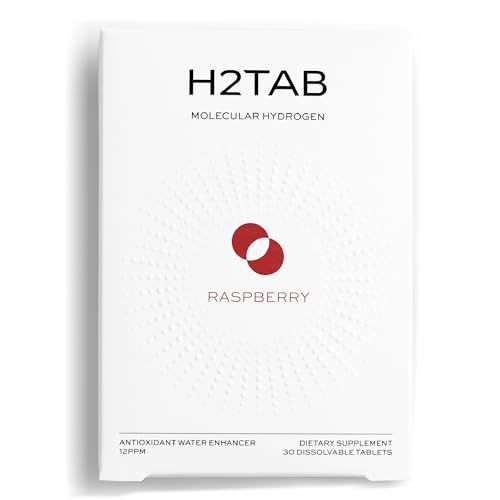 Molecular H2TAB Hydrogen Tablets with Magnesium -12 PPM Hydrogen Tablets for Drinking Water -Rich in Antioxidants, Supports Cellular Health, Recovery &amp; Cognitive Function |30 Count Raspberry