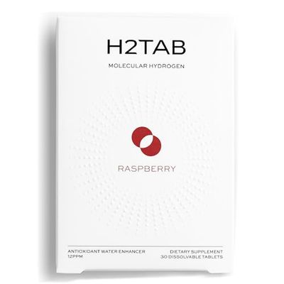 Molecular H2TAB Hydrogen Tablets with Magnesium -12 PPM Hydrogen Tablets for Drinking Water -Rich in Antioxidants, Supports Cellular Health, Recovery &amp; Cognitive Function |30 Count Raspberry