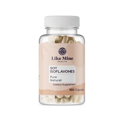 Like Mine Soy Isoflavones (100 Capsules), Pure &amp; Natural, Dietary Supplement, No Fillers