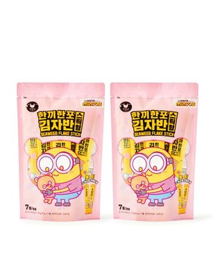Premium Korean Seaweed Flake Stick, Laver Flake Stick, Easy Cut Type, by Manjun, the Premium Seaweed Specialist 0.35oz, 14 sticks