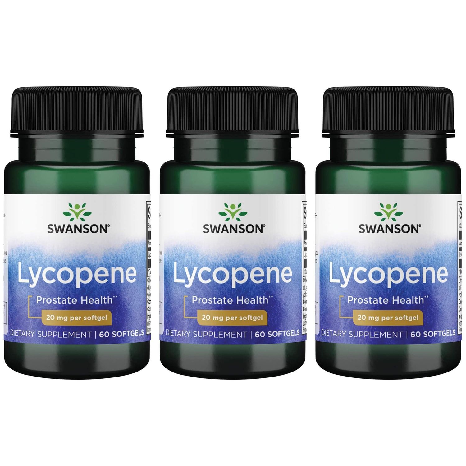 Swanson Lycopene - Natural Supplement Promoting Prostate Health, Heart Health, &amp; Supports Blood Pressure Within The Normal Range - Mens Health Supplement - (60 Softgels) (3 Pack)