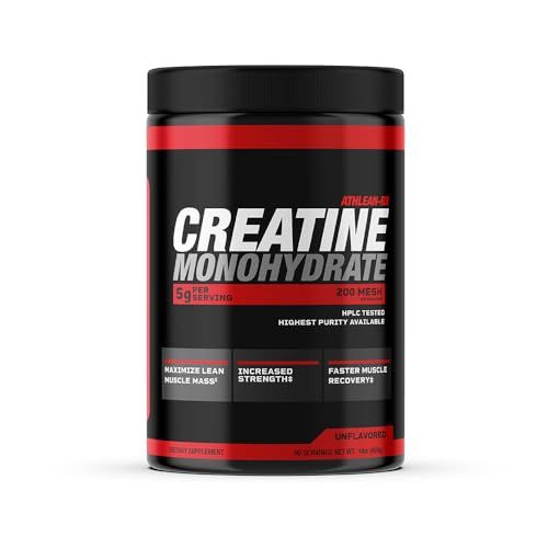 ATHLEAN-X X-CREATINE Pure Micronized Creatine Monohydrate Powder - Supports Muscle Strength, Power, and Recovery - Gluten-Free, Non-GMO, Performance Enhancing Supplement (90 Servings)
