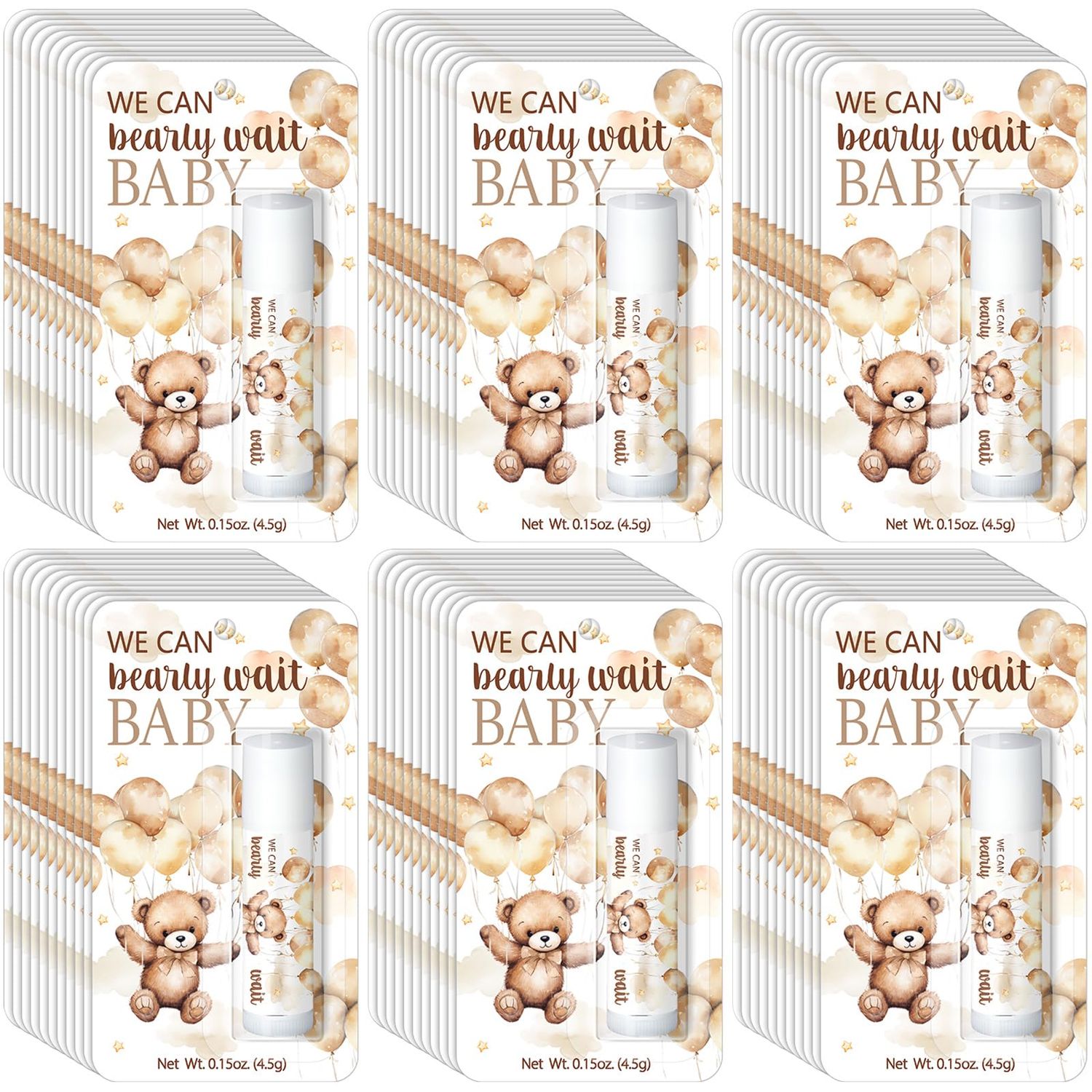 30 Pack We Can Bearly Wait Baby Shower Games Prizes Party Gifts Bulk Lip Balms Favors for Winners Adults Guests Gender Reveal Favors Decorations Baby Shower Souvenirs Gift Bags Stuffers