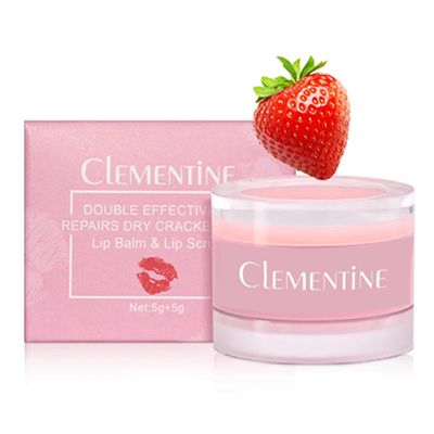 Clementine ZAHRA Today Lip Care Set - Gentle yet Effective Moisturizing Repairing Balm &amp; Exfoliating Peeling Primer Scrub, Nourishing and Softening Lips