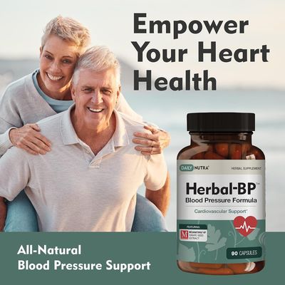 Herbal-BP Natural Blood Pressure Supplement - Supports Circulatory Health | Featuring Grape Seed Extract, Garlic, Hawthorn, Olive Leaf &amp; Ashwagandha for Long-Term Support (3-Pack)