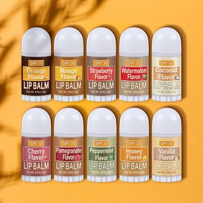 Dimsile 10 Pcs Mini Sunscreen Lip Balms Bulk Spf 30 Lip Balms Sticks with Sunscreen Teacher Nurse Volunteer Employee Appreciation Gifts Bulk Staff Team End of Year Coworkers Gifts for Women Men