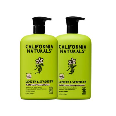 California Naturals Re:GRO Shampoo and Conditioner Set, Anti-Thinning &amp; Hair Growth Support, All Hair Types, Vegan, Natural, Cruelty Free, Silicone, Paraben &amp; Sulfate Free for Women &amp; Men, 16.5 oz