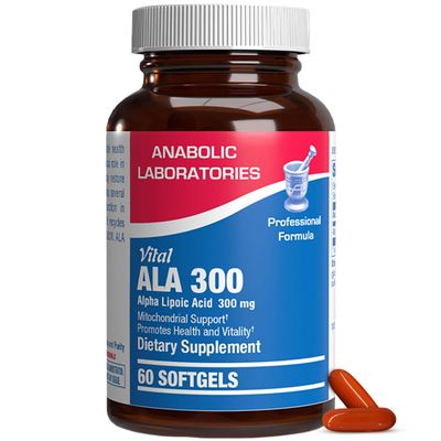 Alpha Lipoic Acid 300mg - Clinical Formula ALA Supplement for Liver Eye Brain Mitochondria Energy Antioxidant &amp; Nerve Support - Non-GMO Soy Free &amp; Easy to Swallow Softgels - 60 Servings