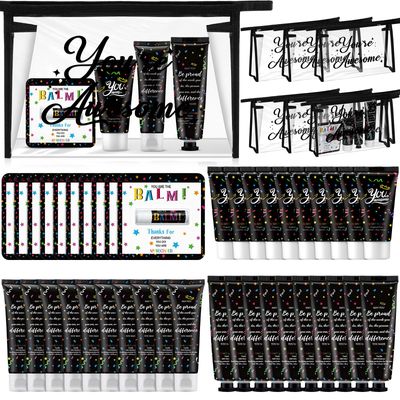 Dimsile 50 Pieces Back to School Teacher Employee Staff Appreciation Gifts Bulk Lip Balm Hand Body Lotions Small Thank You Gifts Team Volunteers Coworkers Nurse Appreciation Favors for Women Men