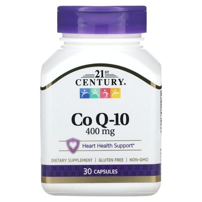 21st Century Co Q10 400 mg Veg Capsules, 30 Count