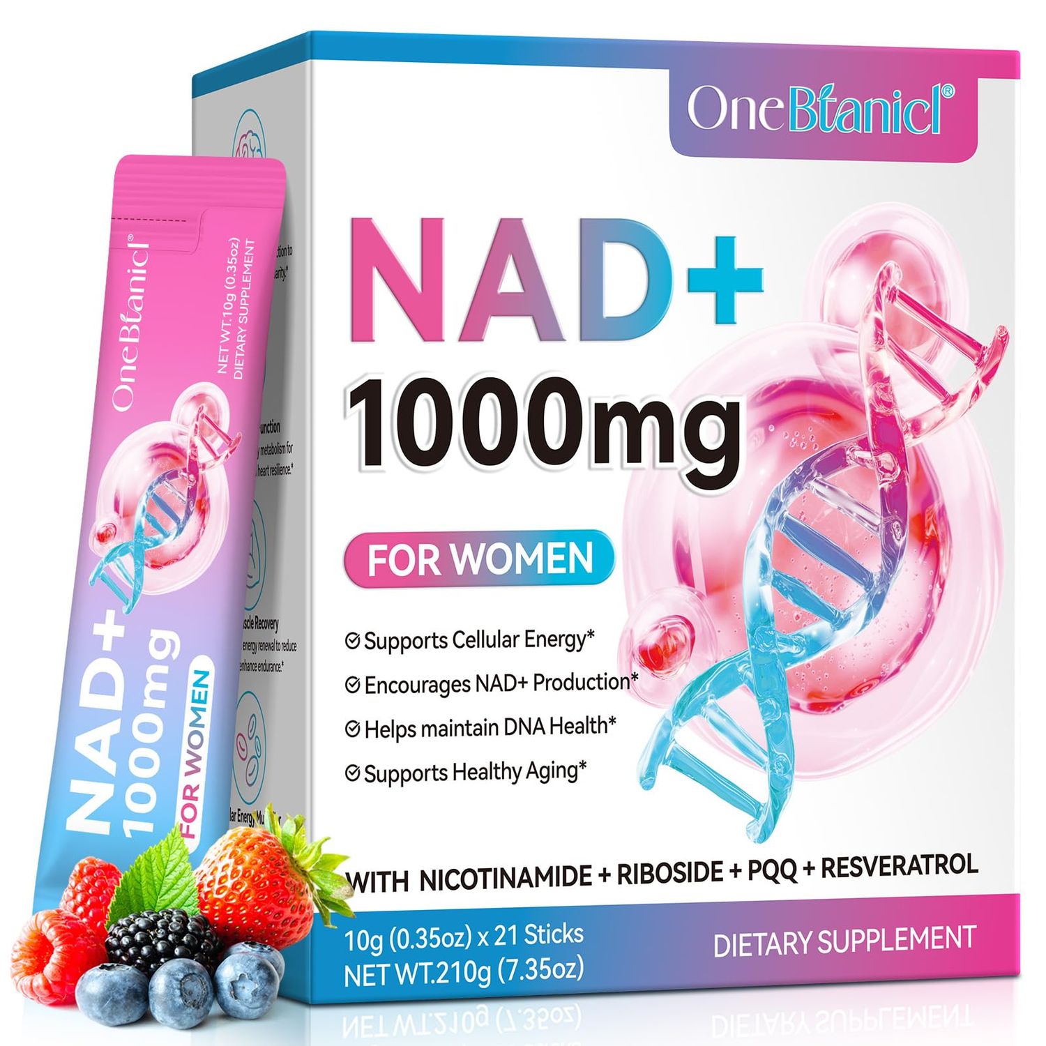 Pegciz NAD 1000mg Liquid, Pure NAD Liquid Supplement, Nicotinamide Riboside, Resveratrol PQQ, Quercetin - Boosts Cellular Energy, Concentration&amp; Healthy Aging for Men Women