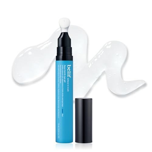 belif Aqua Bomb Cooling Eye Gel - Caffeine &amp; Hyaluronic Acid for Puffiness &amp; Hydration, Niacinamide &amp; Vitamin C for Dark Circles, Adenosine &amp; Collagen for Plumping &amp; Firming, Korean Skin Care
