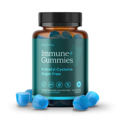 World&#39;s First Sugar-Free NAC Gummies, N-Acetyl Cysteine Supplement (MCT-Oil Coated for Absorption) NAC Supplement for Respiratory Health, Liver Detox &amp; Cleanse, Kidney, Antioxidant Support, Vegan 60ct