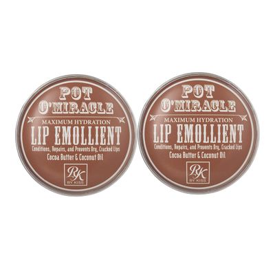 Ruby Kisses Pot O&#39; Miracle Maximum Hydration, Cocoa Butter &amp; Coconut Oil (Lip Emollient, 2 Pack)