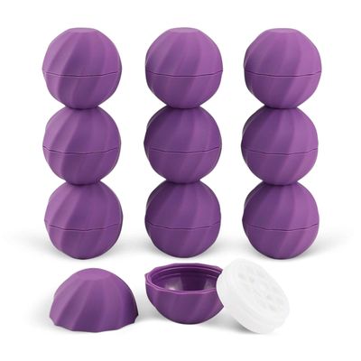 longway 0.24Oz (7ml) Empty Lip Balm Sphere Containers | Screw Cap Lipstick Tubes/Chapstick Tubes/Chapstick Holder for Lip Gloss &amp; BPA FREE (Pack of 10, Purple)