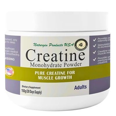 Creatine Monohydrate Powder - Improve Performance, Strength &amp; Recovery - Support Healthy Muscle - Unflavored, Fast Absorbing, Gluten Free, Keto Friendly, GMP Certified - 150g, 5g Per Serv, 30 Servings