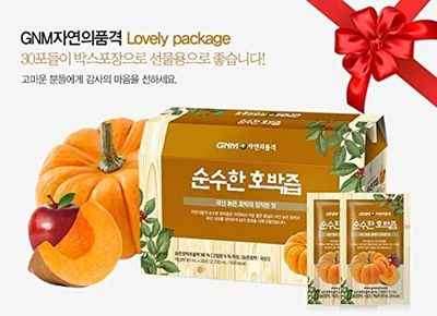 Pumpkin Juice, Korean, non-sweetened juice, pack of 30, fresh juice, on-to-go drinks