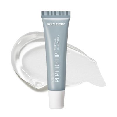 DERMATORY Hyalluron Peptide Volume Lip Mask Balm - Hydrating &amp; Moisturizing Lip Mask for Day &amp; Night Care (10ml)