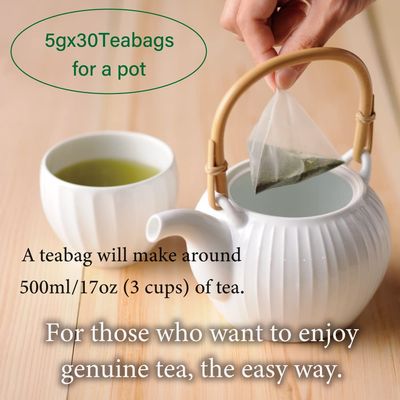 Premium Hojicha -Roasted Green Tea from JAPAN | Japanese Tea KIMIKURA (1-b Deep Roasted 5gx30Teabags for a pot)