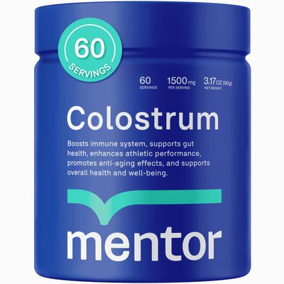 Mentor Colostrum Powder Supplement for Humans - Organic Bovine Colostrum Supplement for Gut Health, Hair Growth, Beauty, and Immune Support - Colostrum Protein