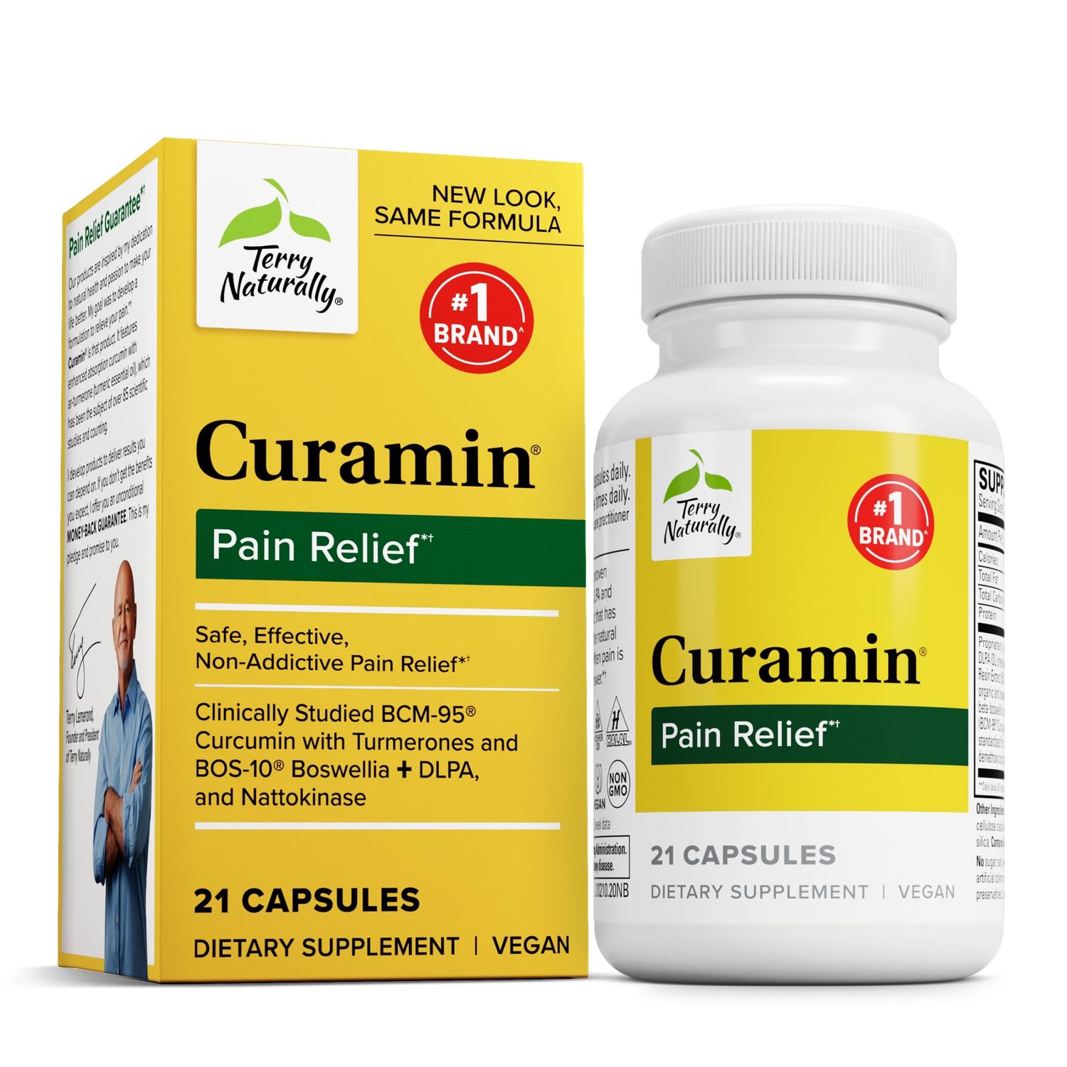 Terry Naturally Curamin - Curcumin Supplement for Circulation &amp; Endorphin Support - Support for Occasional Discomfort - Aids Healthy Muscles - 21 Capsules