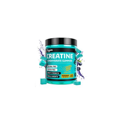 Siyyim Creatine Monohydrate Gummies for Men &amp; Women - 5g Creatine Chewables Per Serving (120 Count) | Muscle Strength Builder, Energy &amp; Recovery Supplement | Vegan, Sugar Free, Blueberry Flavor