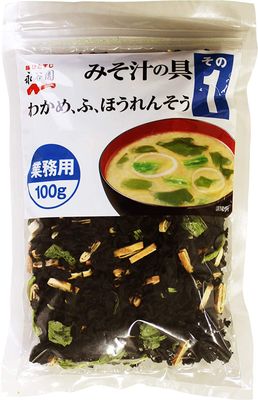 Ingredients that one of Nagatanien miso soup for business (seaweed, Fall, spinach) 100g